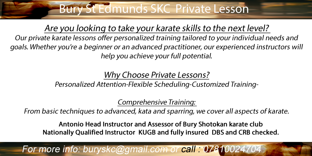 Bury karate private lesson